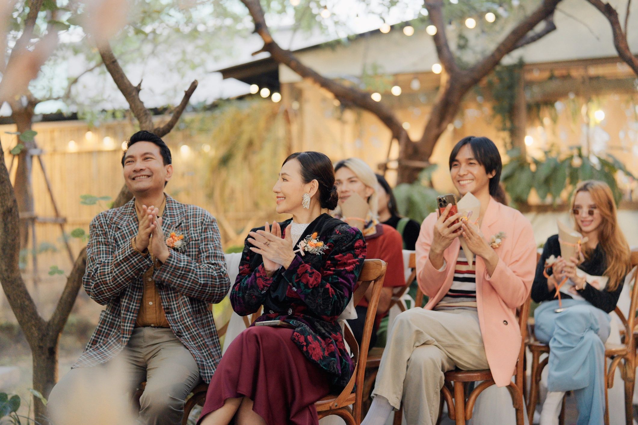 wedding guests celebration